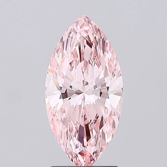 1.99ct Marquise Lab Grown Diamond (Fancy Vivid Pink, Clarity VS2, IGI)