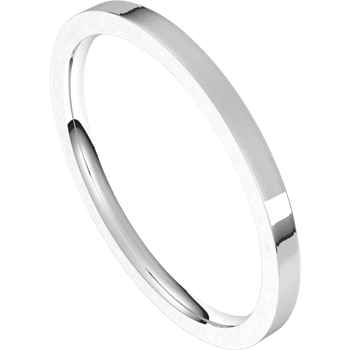 1.5mm Flat Band (18k White Gold)