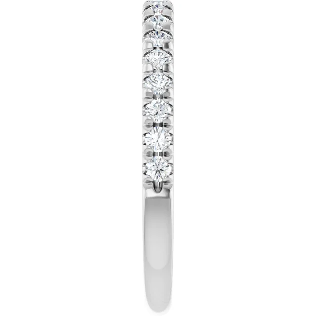 1.7mm Lab Grown Pavé Diamond Half Eternity Band