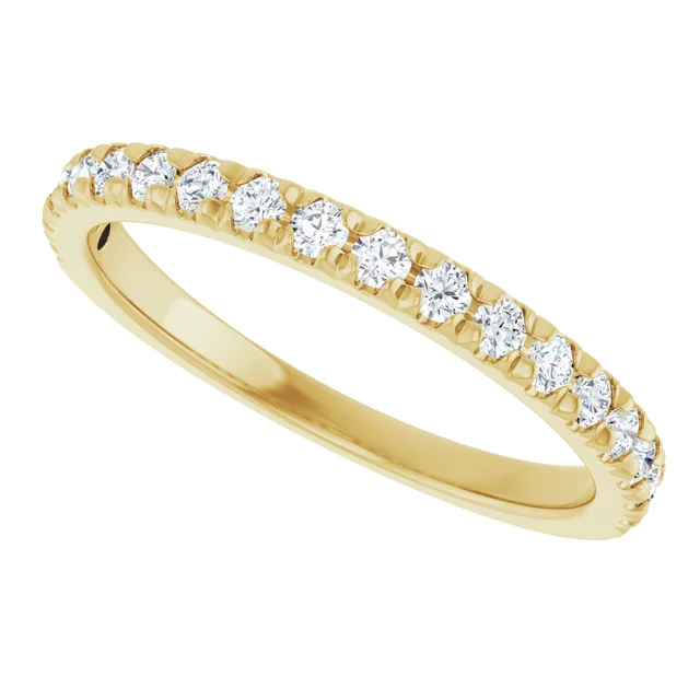 1.7mm Lab Grown Pavé Diamond Half Eternity Band