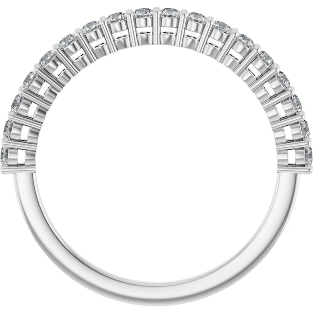 1.7mm Lab Grown Diamond Half Eternity Band