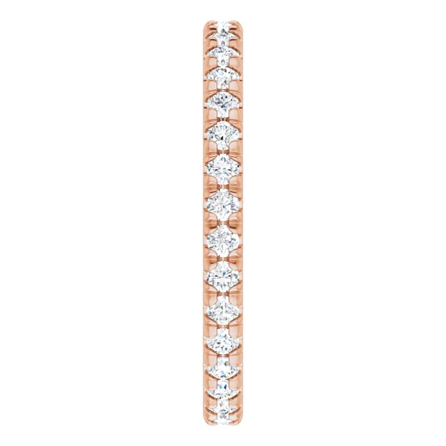 1.7mm Lab Grown Pavé Diamond Eternity Band