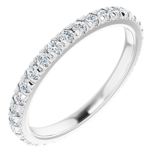 1.7mm Lab Grown Pavé Diamond Eternity Band