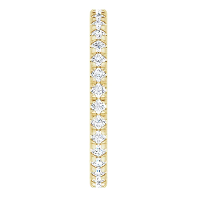 1.7mm Lab Grown Pavé Diamond Eternity Band