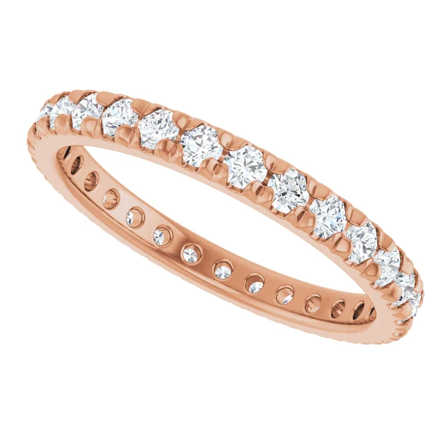 2.1mm Lab Grown Pavé Diamond Eternity Band