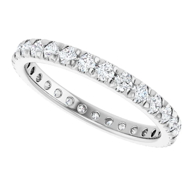 2.1mm Lab Grown Pavé Diamond Eternity Band