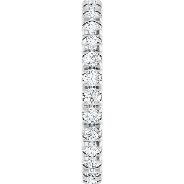 2.1mm Lab Grown Pavé Diamond Eternity Band