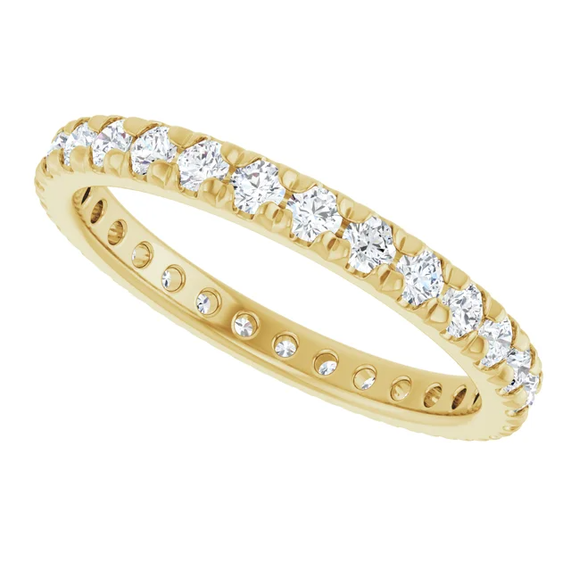 2.1mm Lab Grown Pavé Diamond Eternity Band