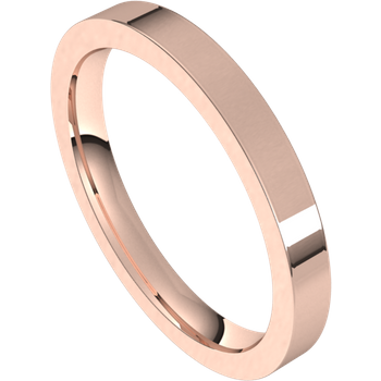 2.5mm Flat Band (18k Rose Gold)