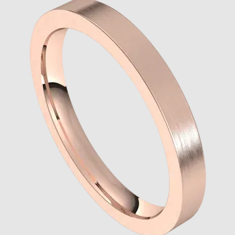 2.5mm Flat Band (18k Rose Gold)