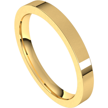 2.5mm Flat Band (18k Yellow Gold)