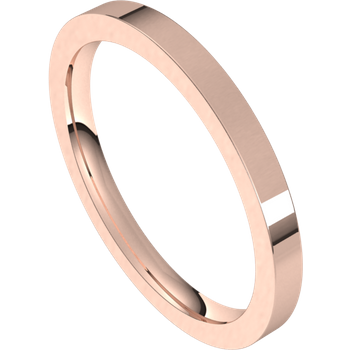 2mm Flat Band (18k Rose Gold)