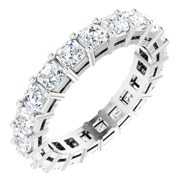 Asscher Lab Grown Diamond Eternity Band