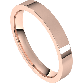 3mm Flat Band (18k Rose Gold)