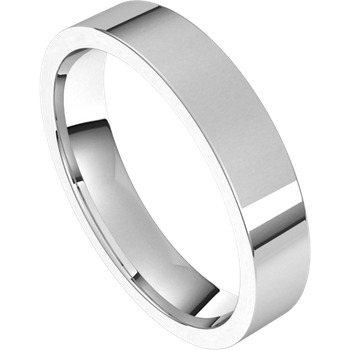 4mm Flat Band (18k White Gold)