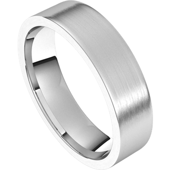 5mm Flat Band (18k White Gold)