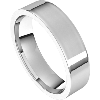 5mm Flat Band (18k White Gold)