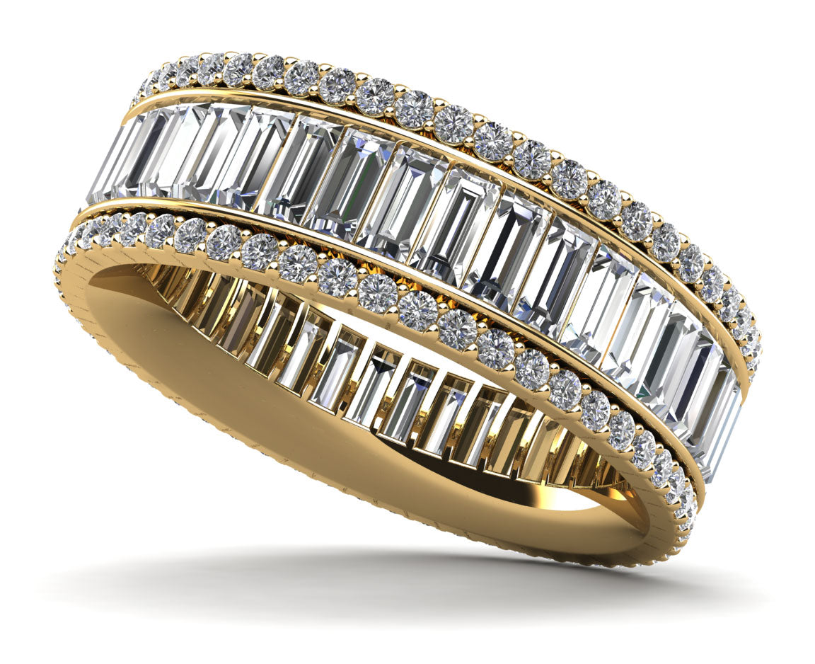 Lab Grown Baguette Eternity Diamond Ring