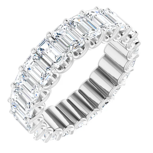 Emerald Lab Grown Diamond Eternity Band