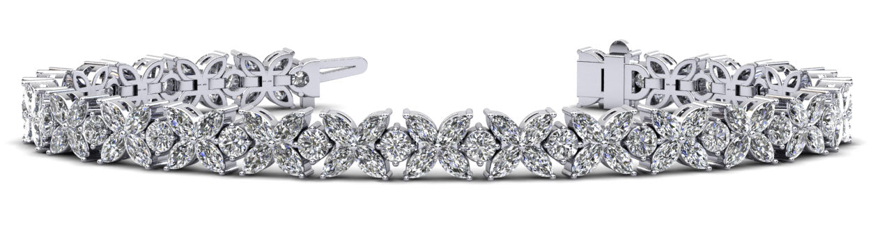 Lab Grown Marquise Tennis Bracelet