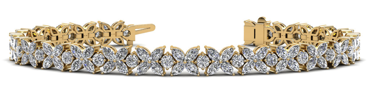 Lab Grown Marquise Tennis Bracelet