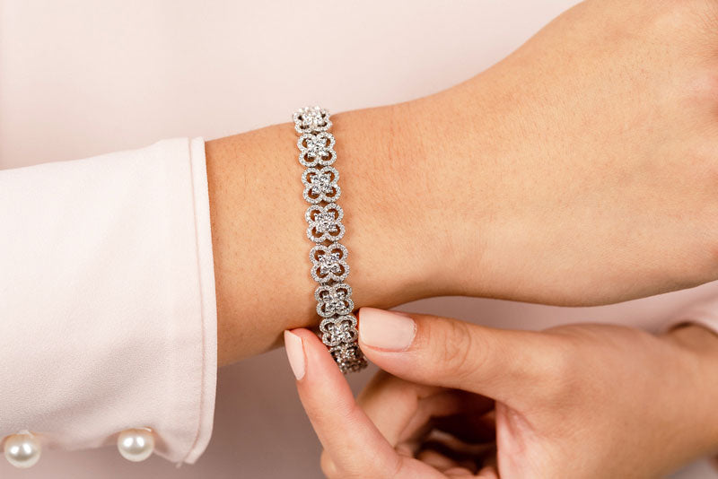 Lab Grown Clover Diamond Bracelet