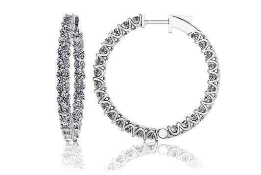 Lab Grown Large Diamond Hoop Earrings