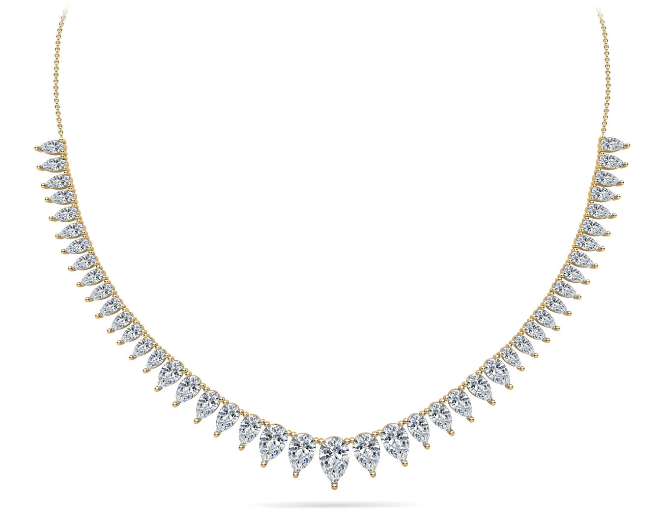 Lab Grown Pear Diamond Necklace