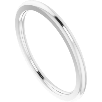 1.5mm Round Band (18k White Gold)