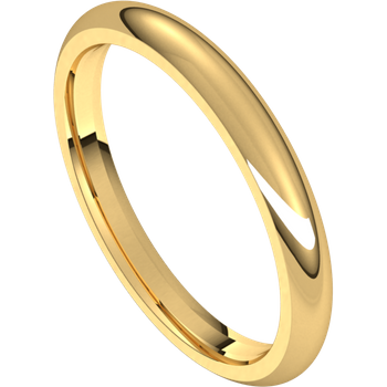 2.5mm Round Band (18k Yellow Gold)