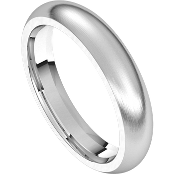 4mm Round Band (18k White Gold)