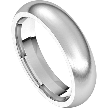 5mm Round Band (18k White Gold)