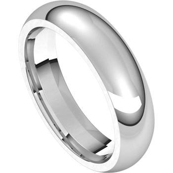 5mm Round Band (18k White Gold)