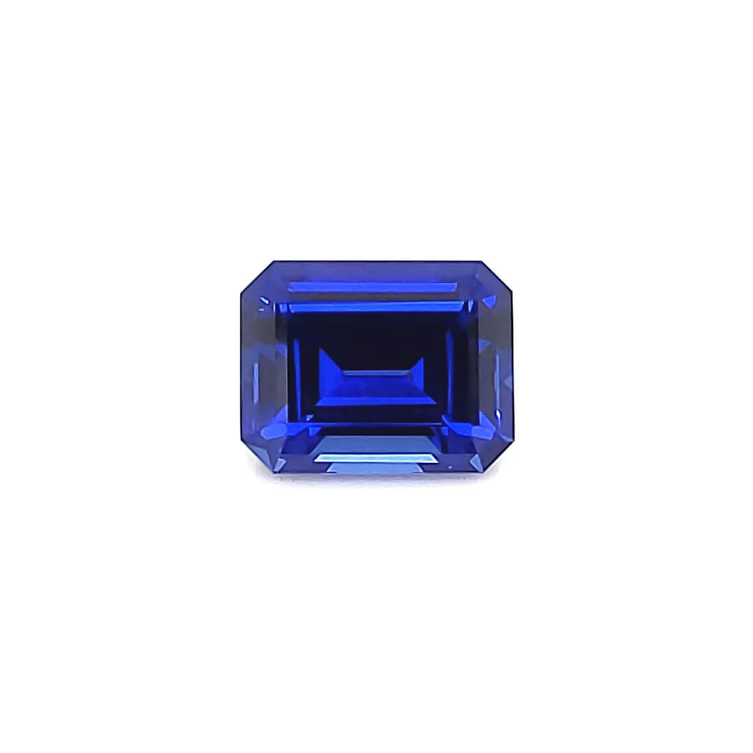 Lab Created Blue Sapphire - Emerald Cut