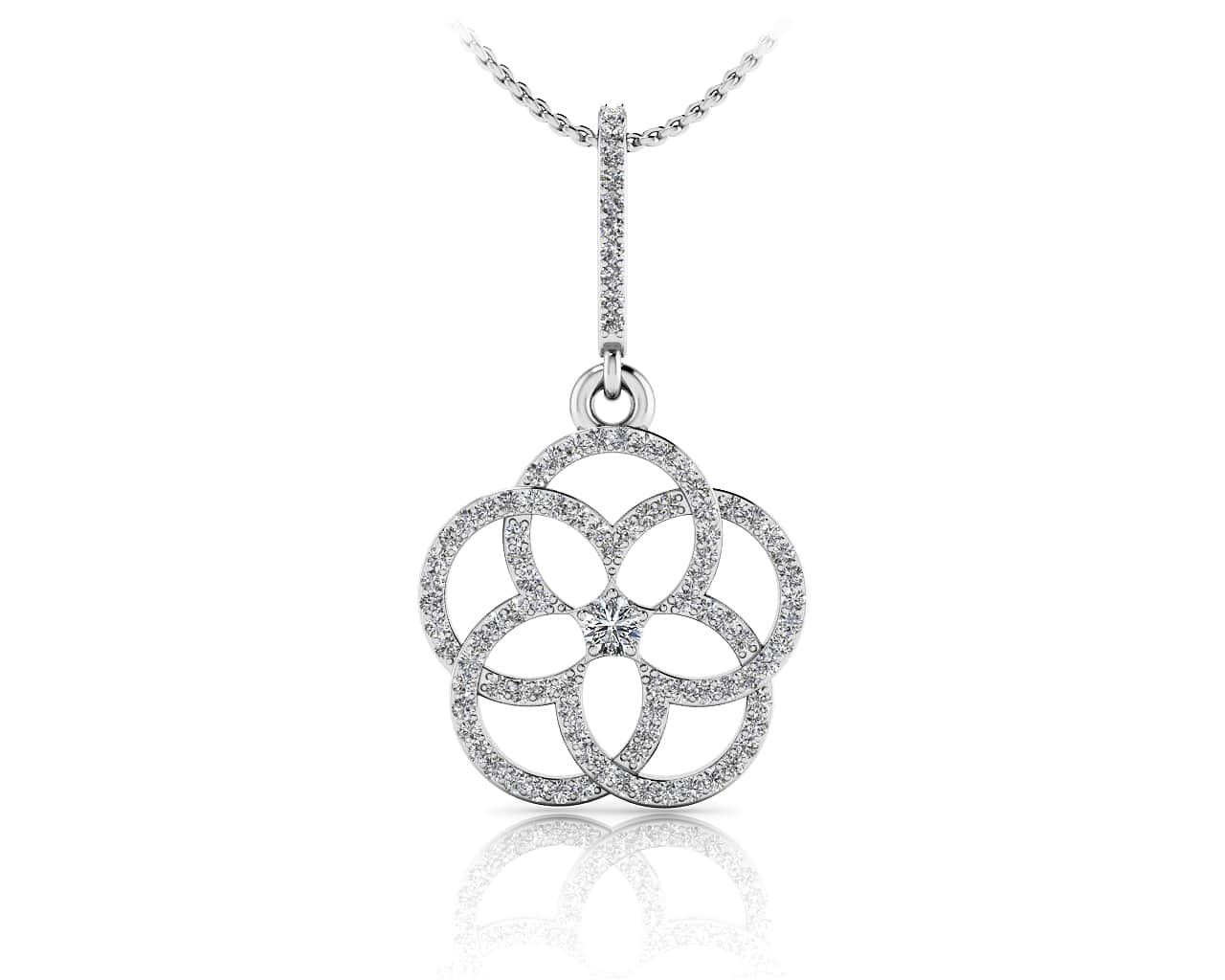 Lab Grown Blossom Pendant