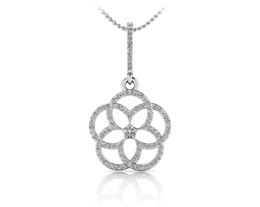 Lab Grown Blossom Pendant